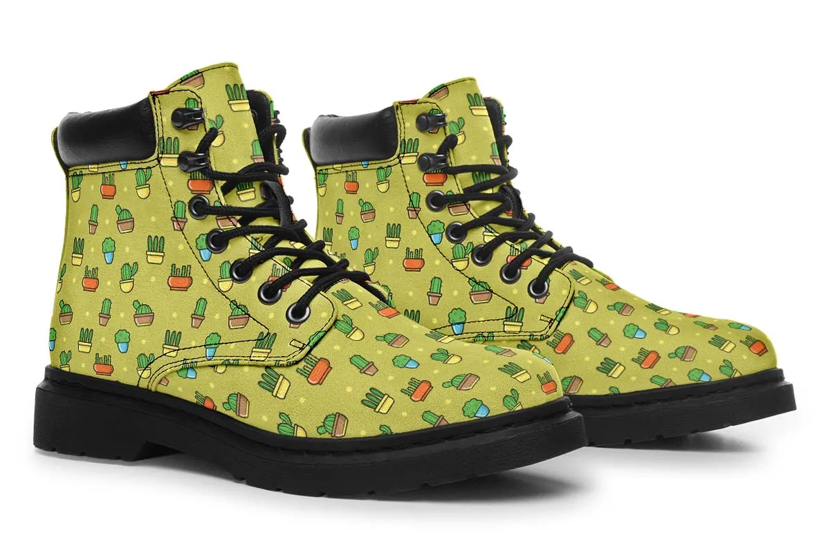 8 Bit Potted Plants Classic Vibe Boots