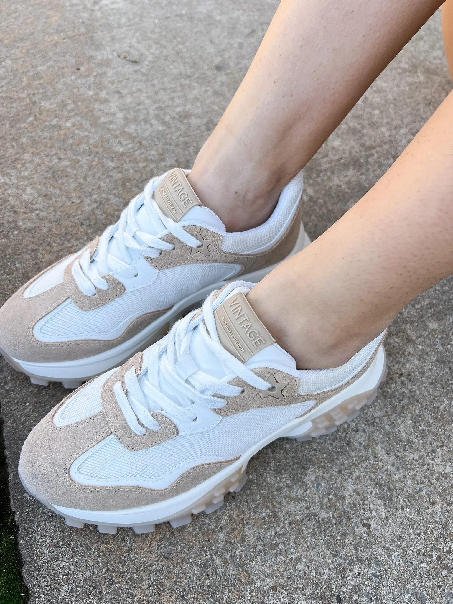 Accelerate Chunky Sneakers - Taupe