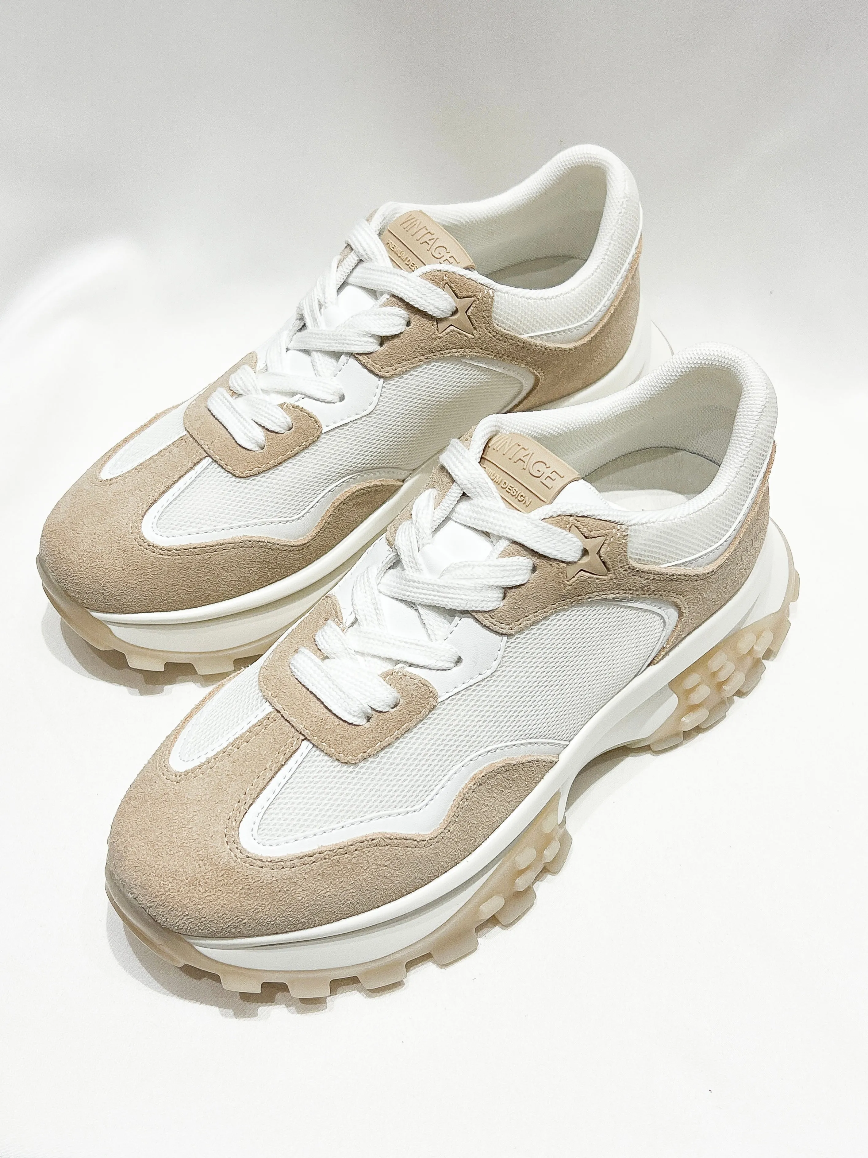 Accelerate Chunky Sneakers - Taupe