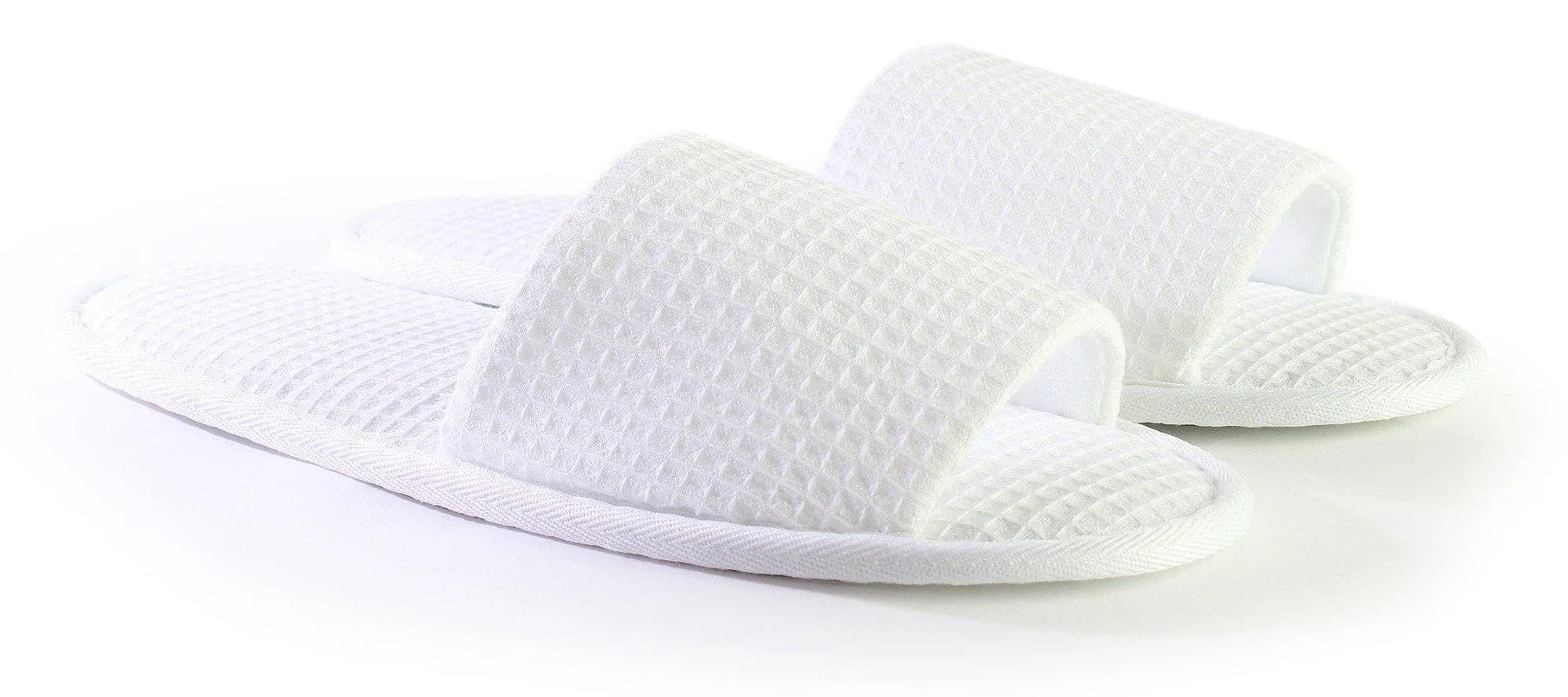 Adult Open Toe Waffle Slippers, Soft & lightweight, Comfort & Non-Slip