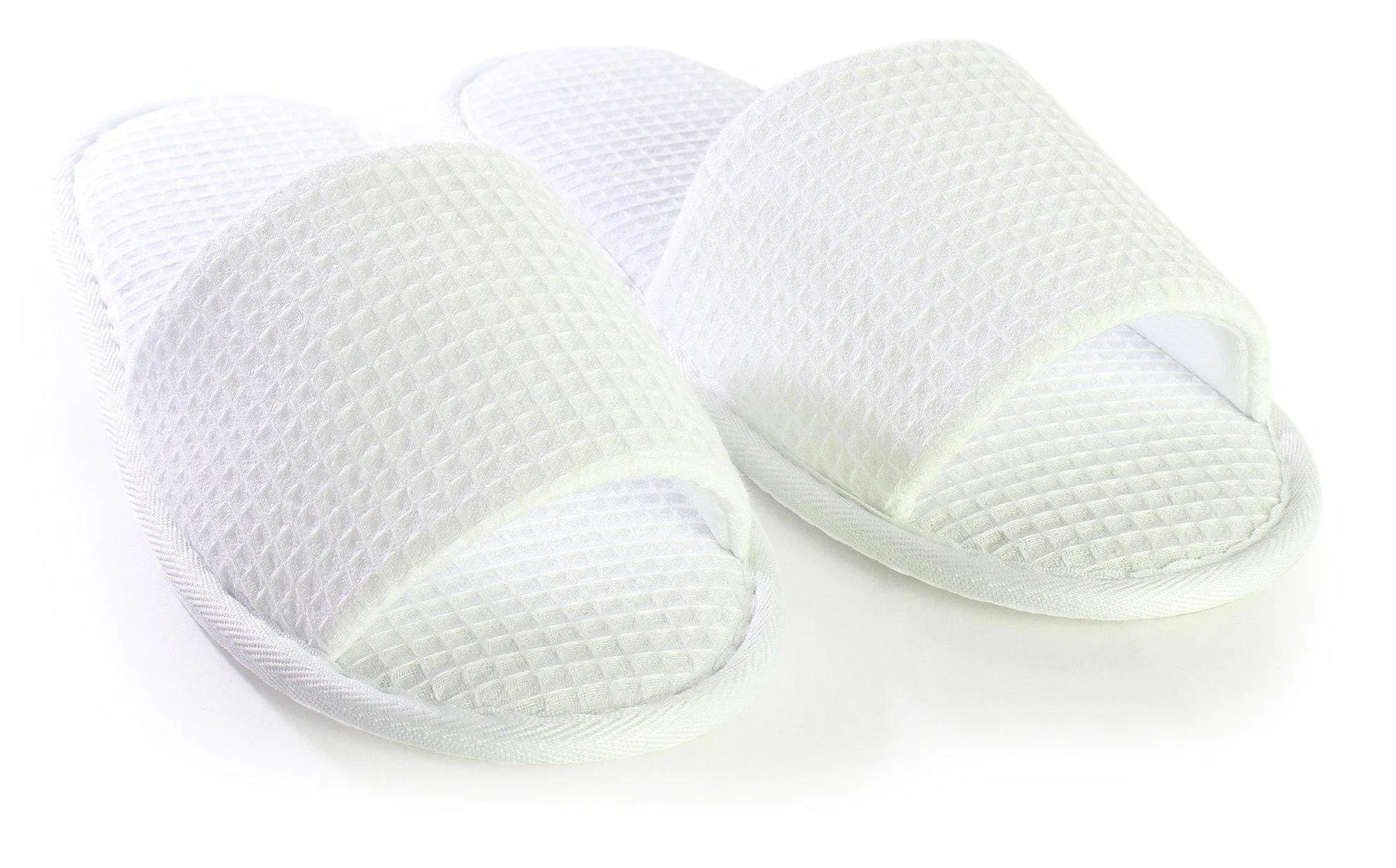 Adult Open Toe Waffle Slippers, Soft & lightweight, Comfort & Non-Slip