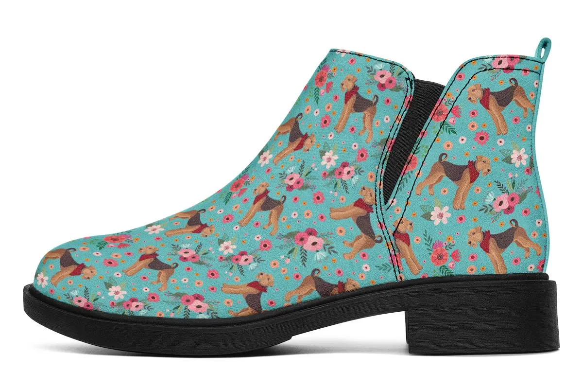 Airedale Terrier Flower Neat Vibe Boots