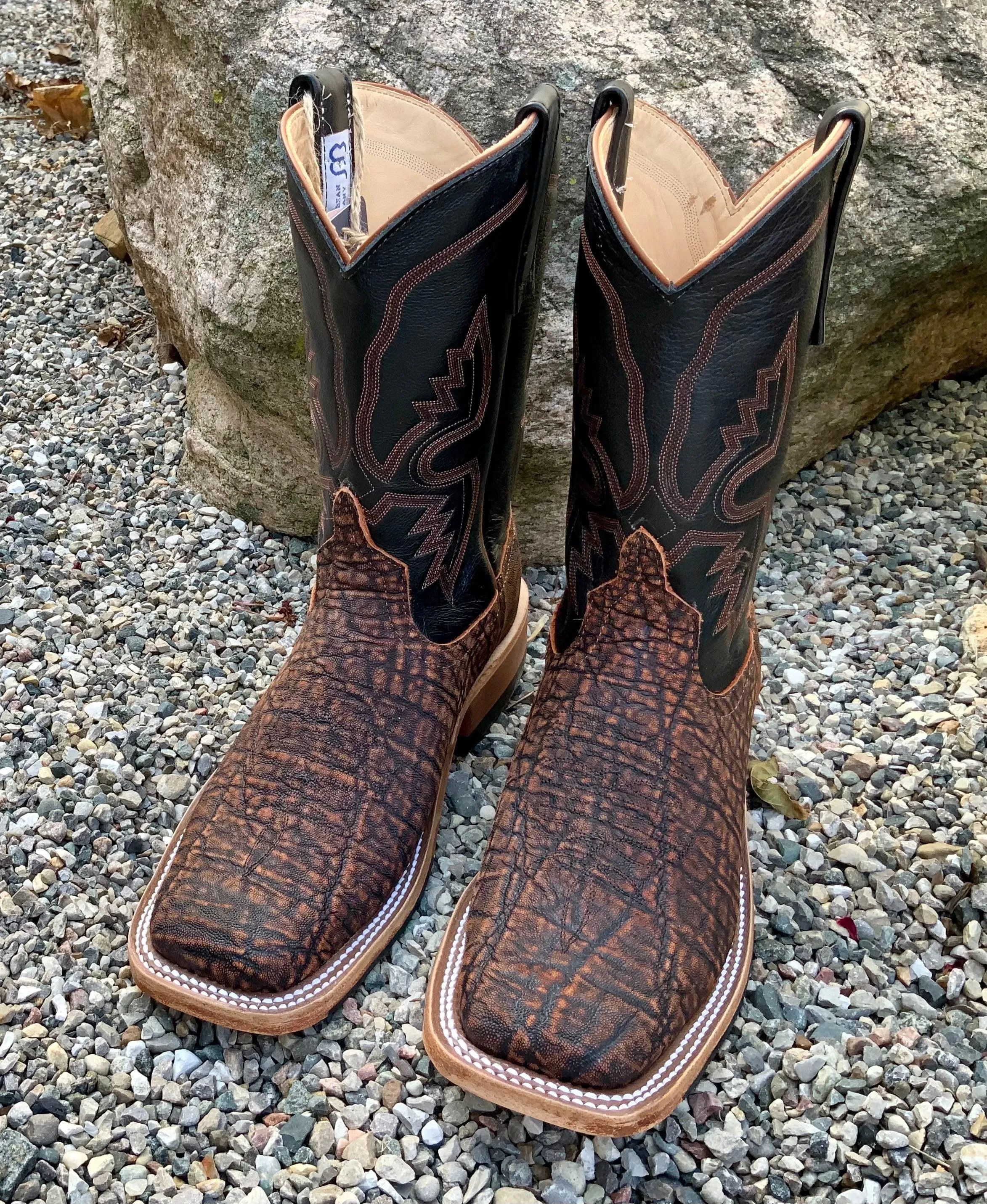 Anderson Bean Men's 10" Rust Safari Elephant Square Toe Cowboy Boots 332205