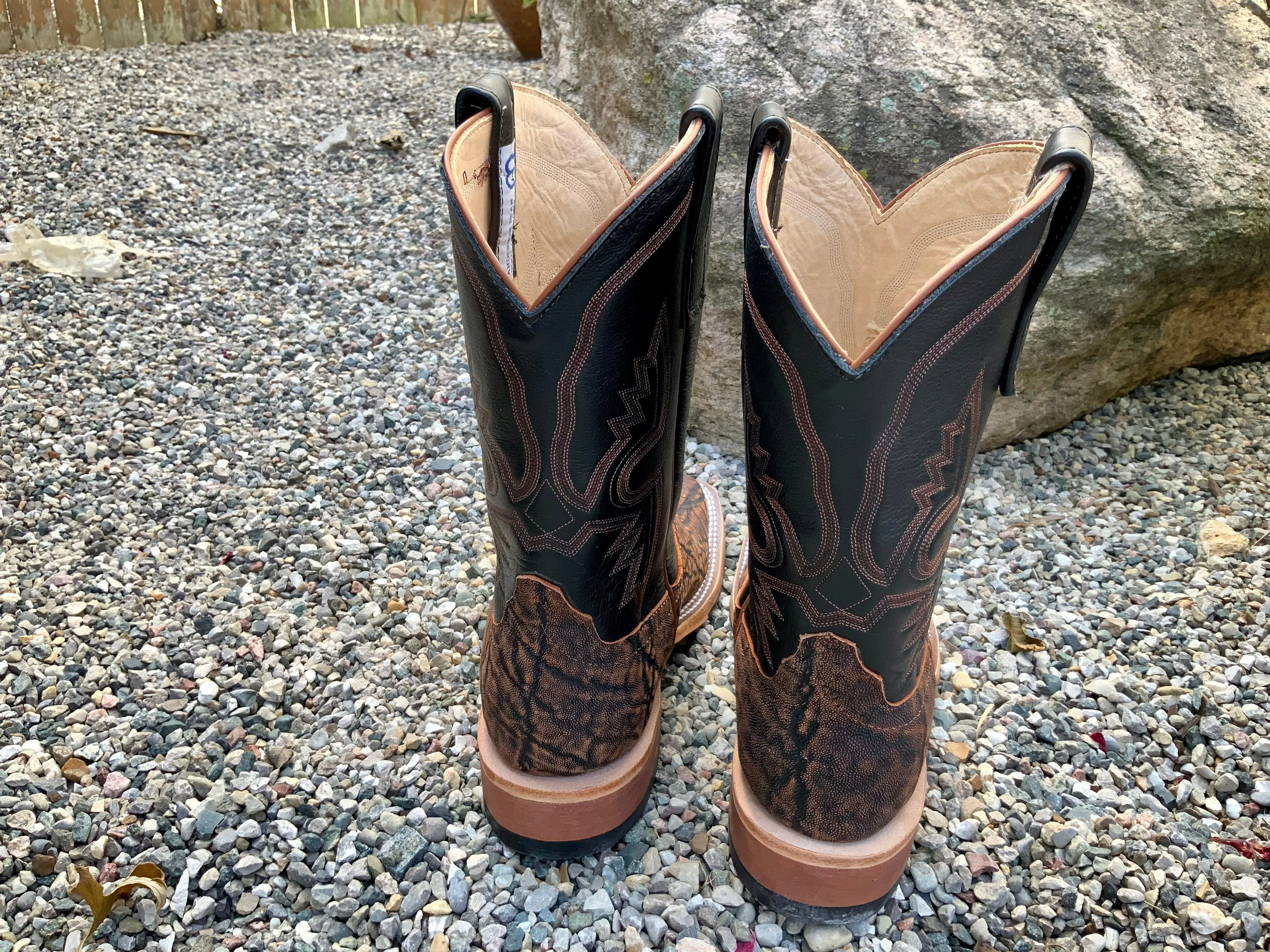 Anderson Bean Men's 10" Rust Safari Elephant Square Toe Cowboy Boots 332205