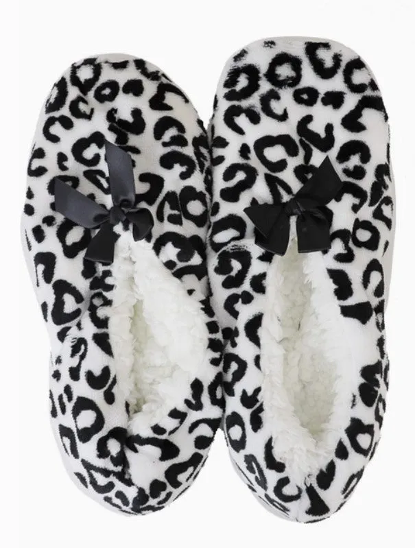 Animal Print Sherpa Slippers - #8138-8140