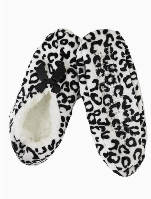 Animal Print Sherpa Slippers - #8138-8140