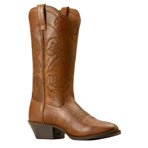 Ariat Ladies Heritage R Toe Copper Brown Western Boots 10035999