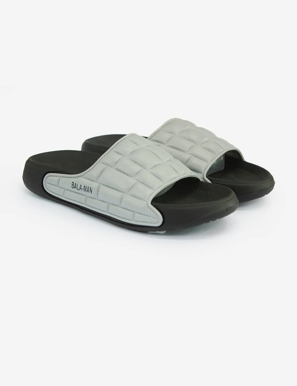 Balaman Black & Grey Soft Slippers for men