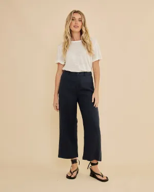 Barossa Linen Pant - Navy