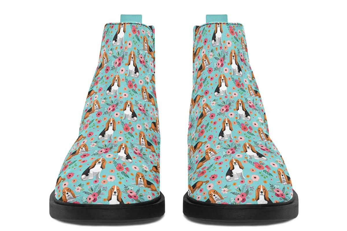 Basset Hound Flower Neat Vibe Boots