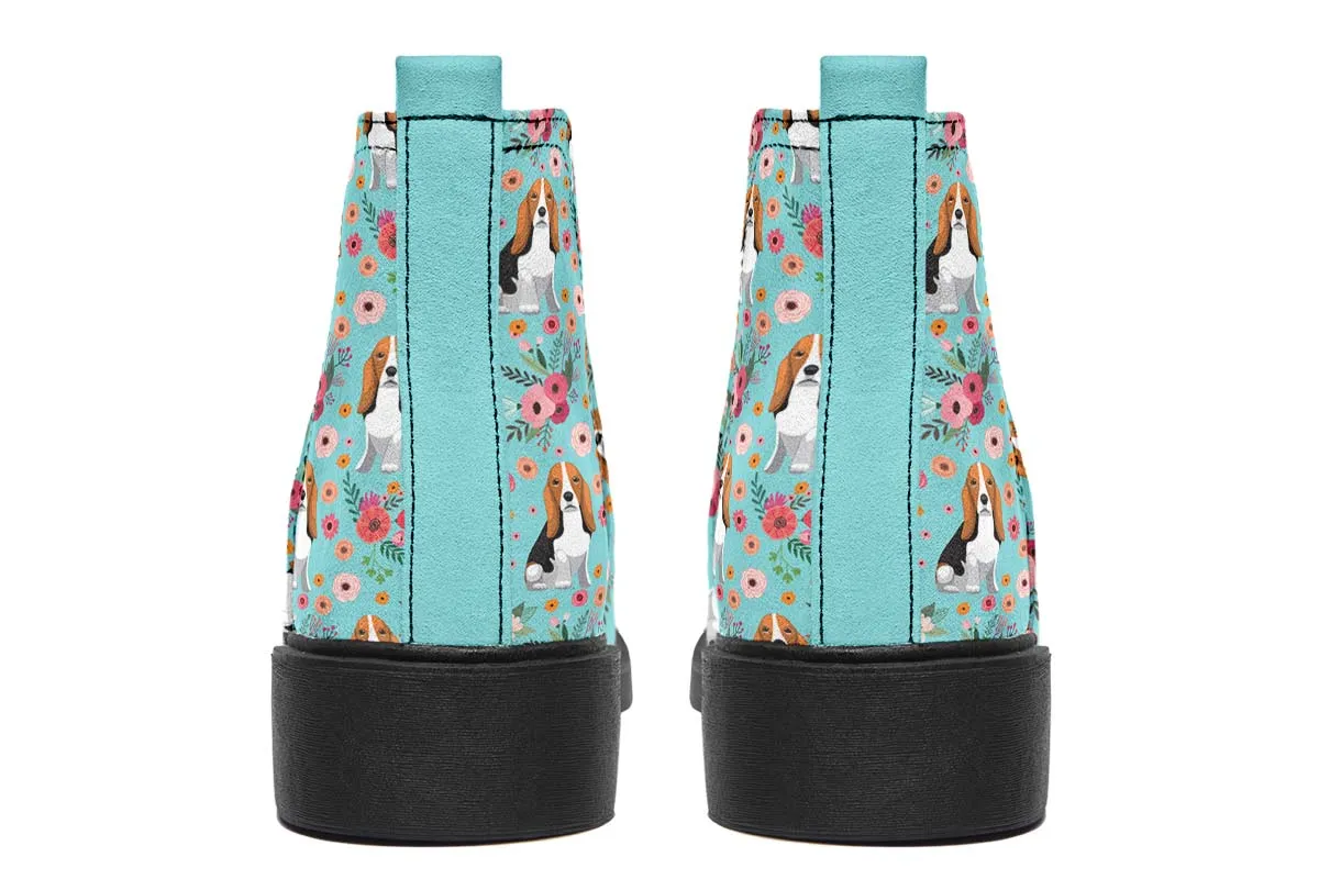 Basset Hound Flower Neat Vibe Boots