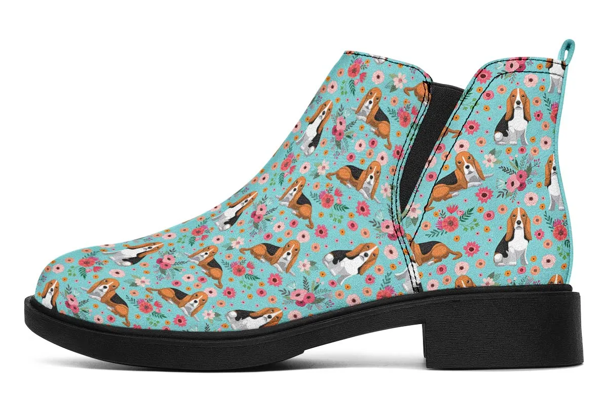 Basset Hound Flower Neat Vibe Boots