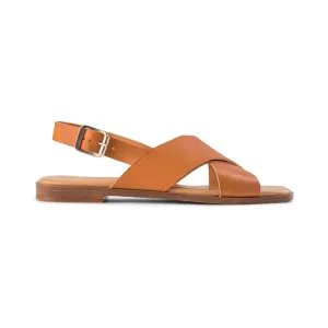 Bay Cross Sandal - COGNAC