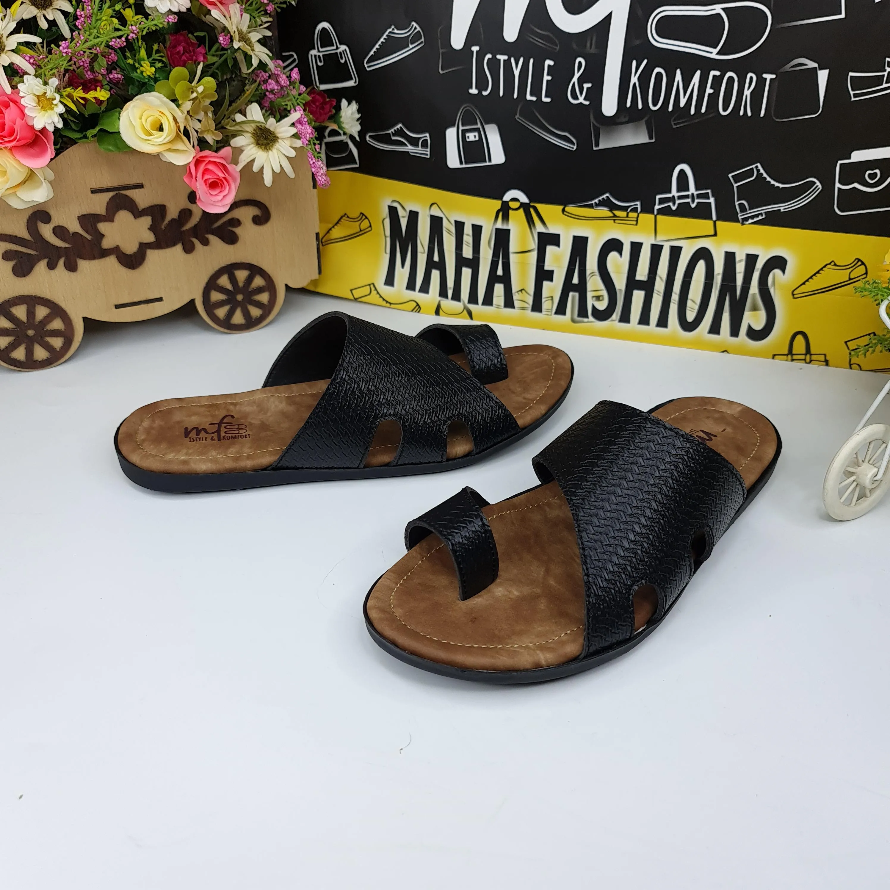 Black Casual Slippers