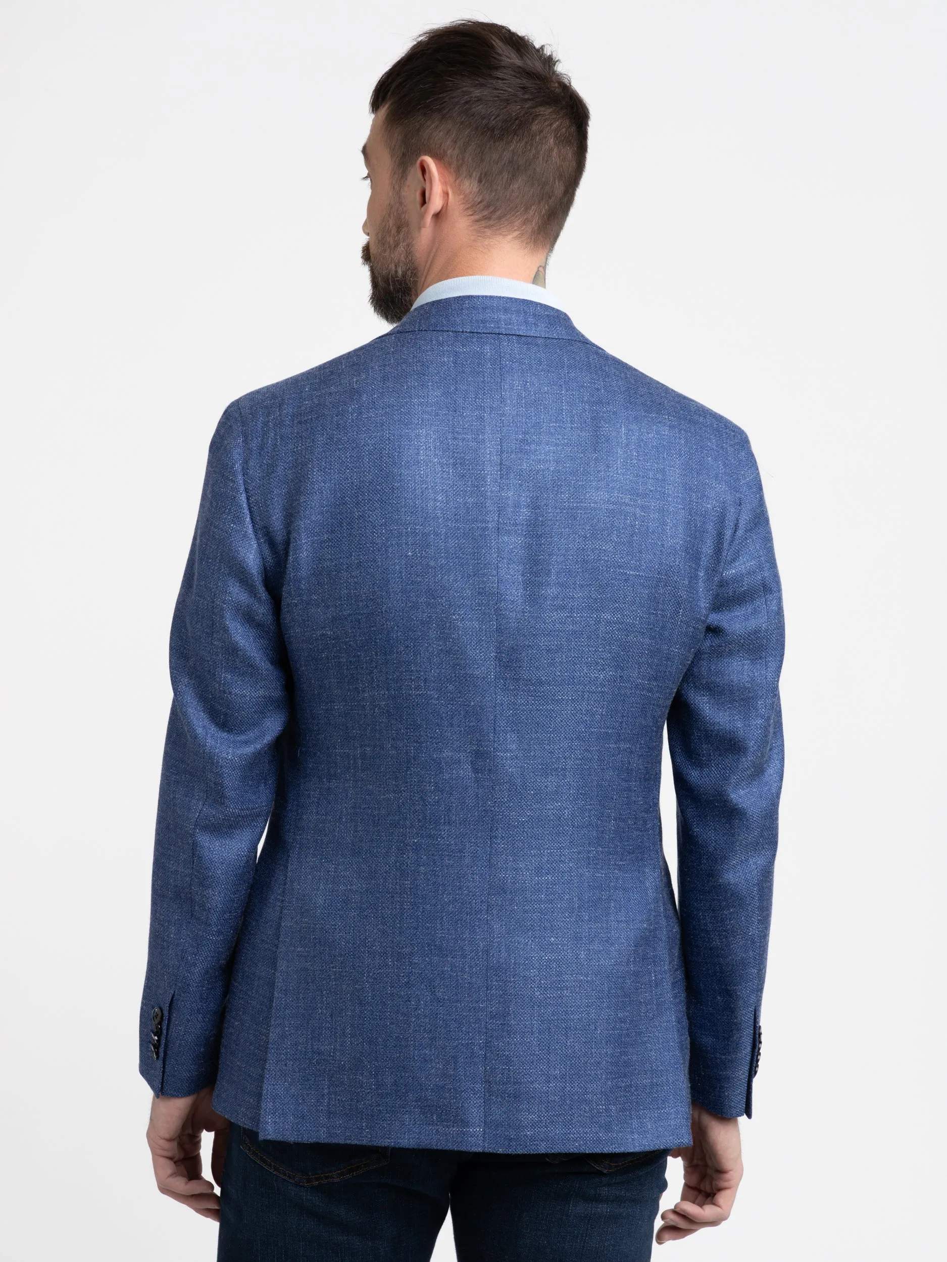 Blue Linen Sport Jacket