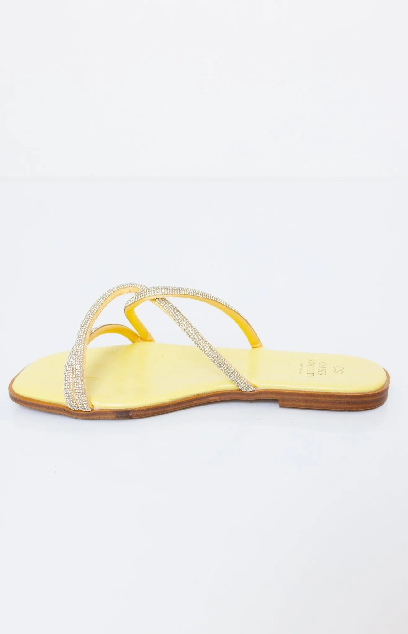 Bonnie Rhinestone Sandal, LEMON