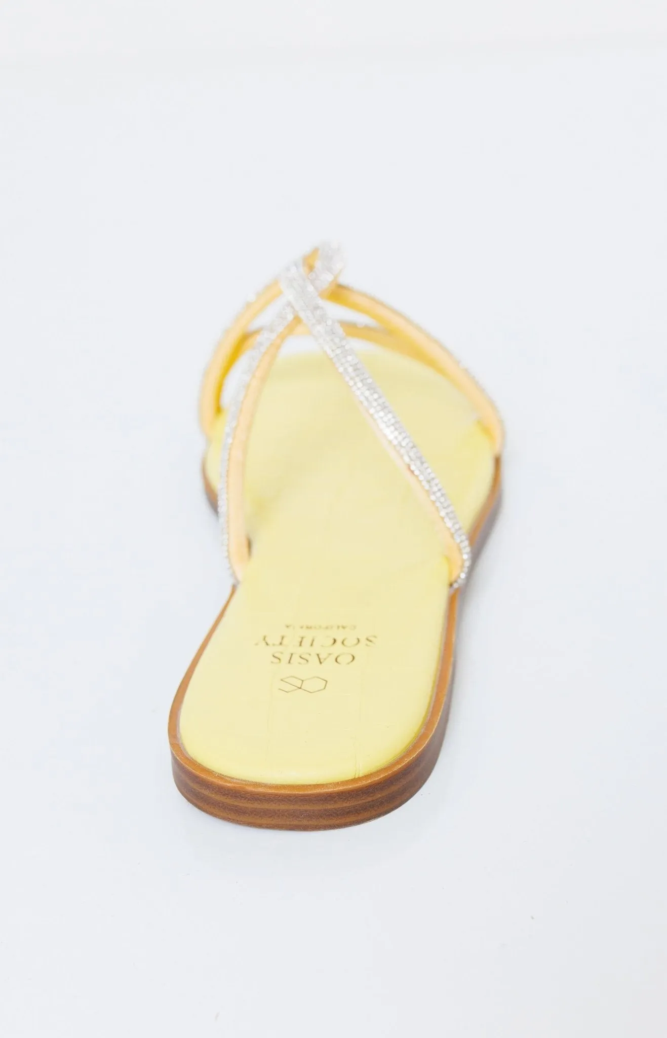 Bonnie Rhinestone Sandal, LEMON