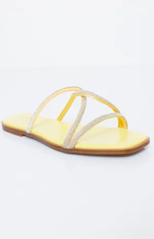 Bonnie Rhinestone Sandal, LEMON