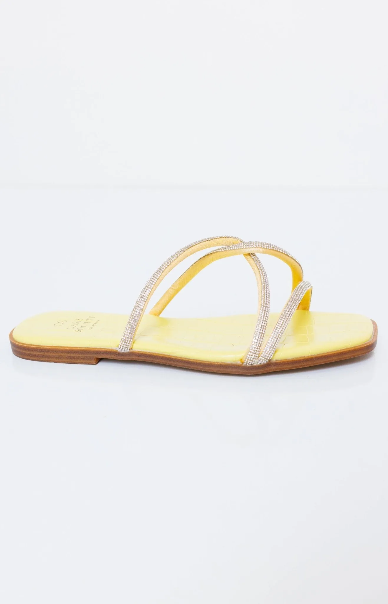 Bonnie Rhinestone Sandal, LEMON