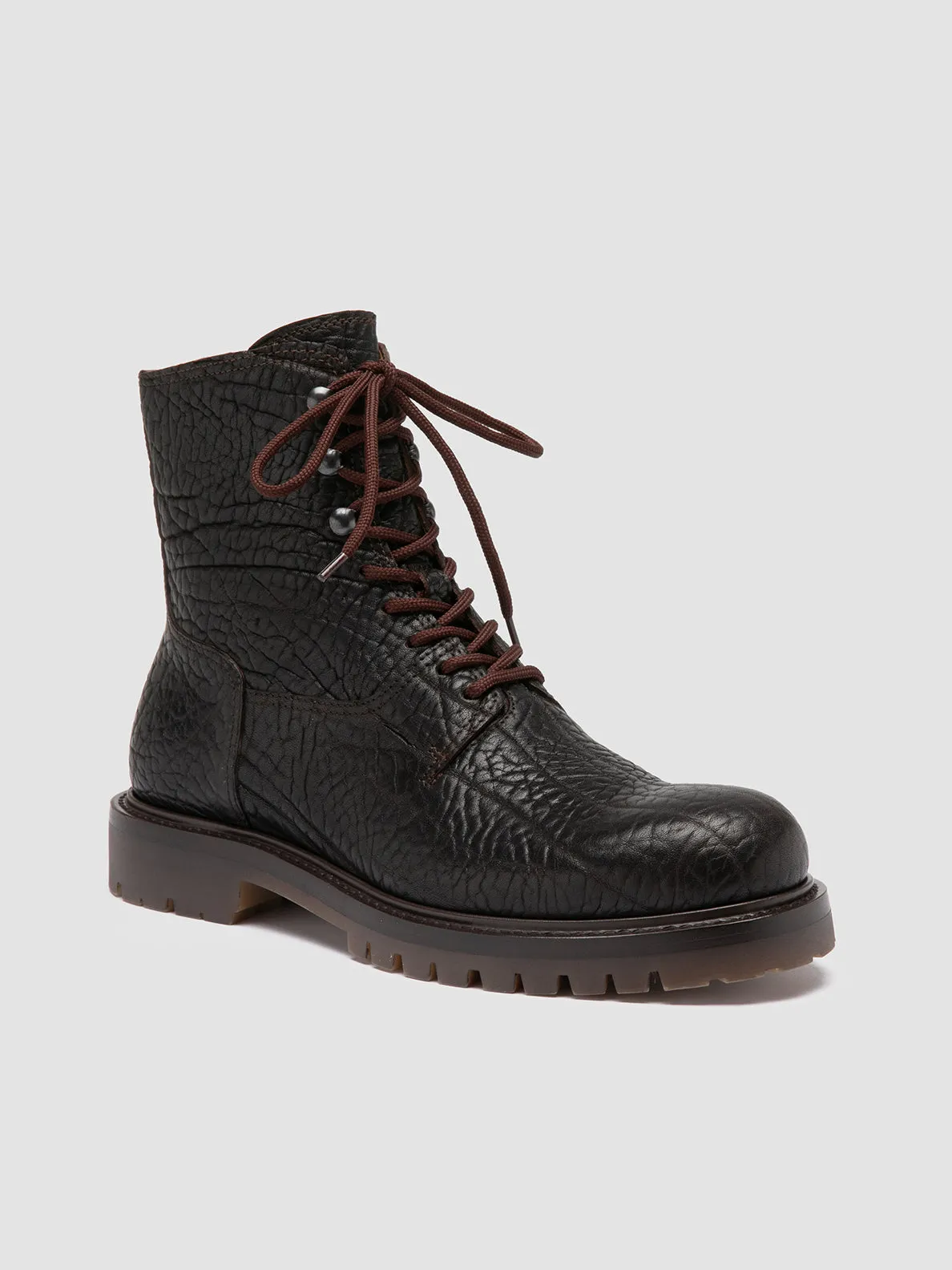 BOSS 012 - Brown Leather Lace-up Boots