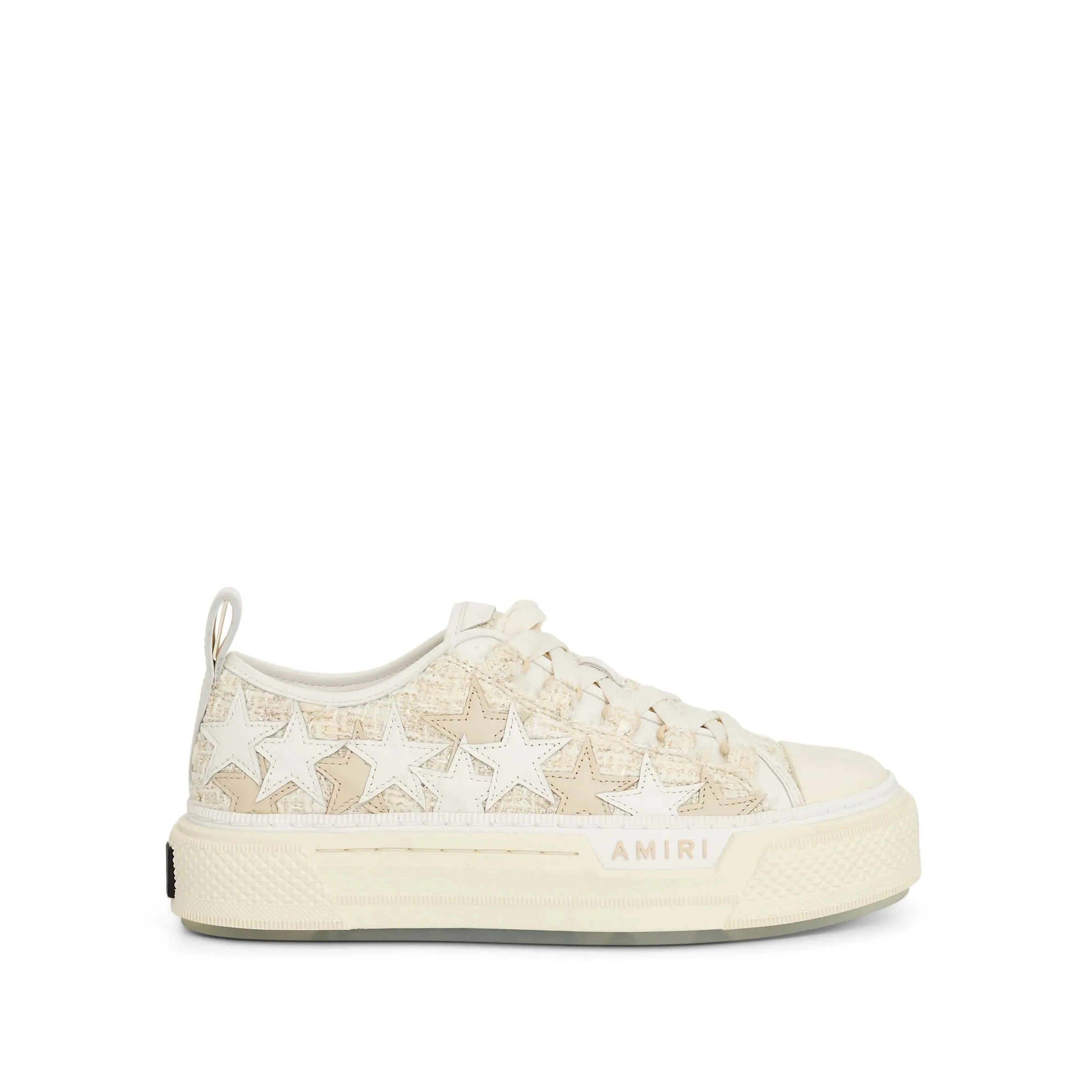 Boucle Stars Sneaker in Alabaster