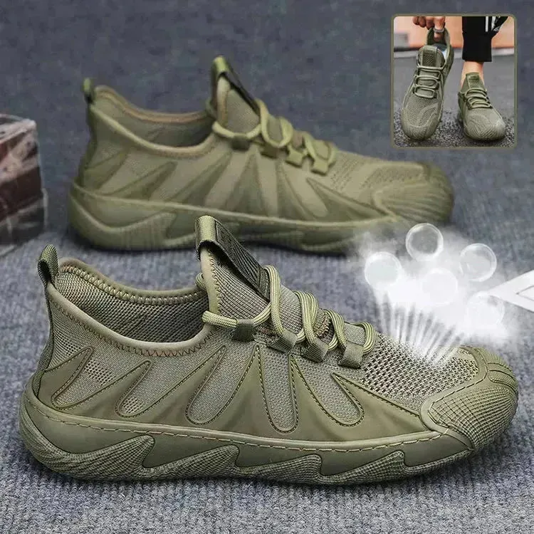 Breathable Mesh Sports Shoes Casual Lace-up Sneakers Men Non-slip Shoes