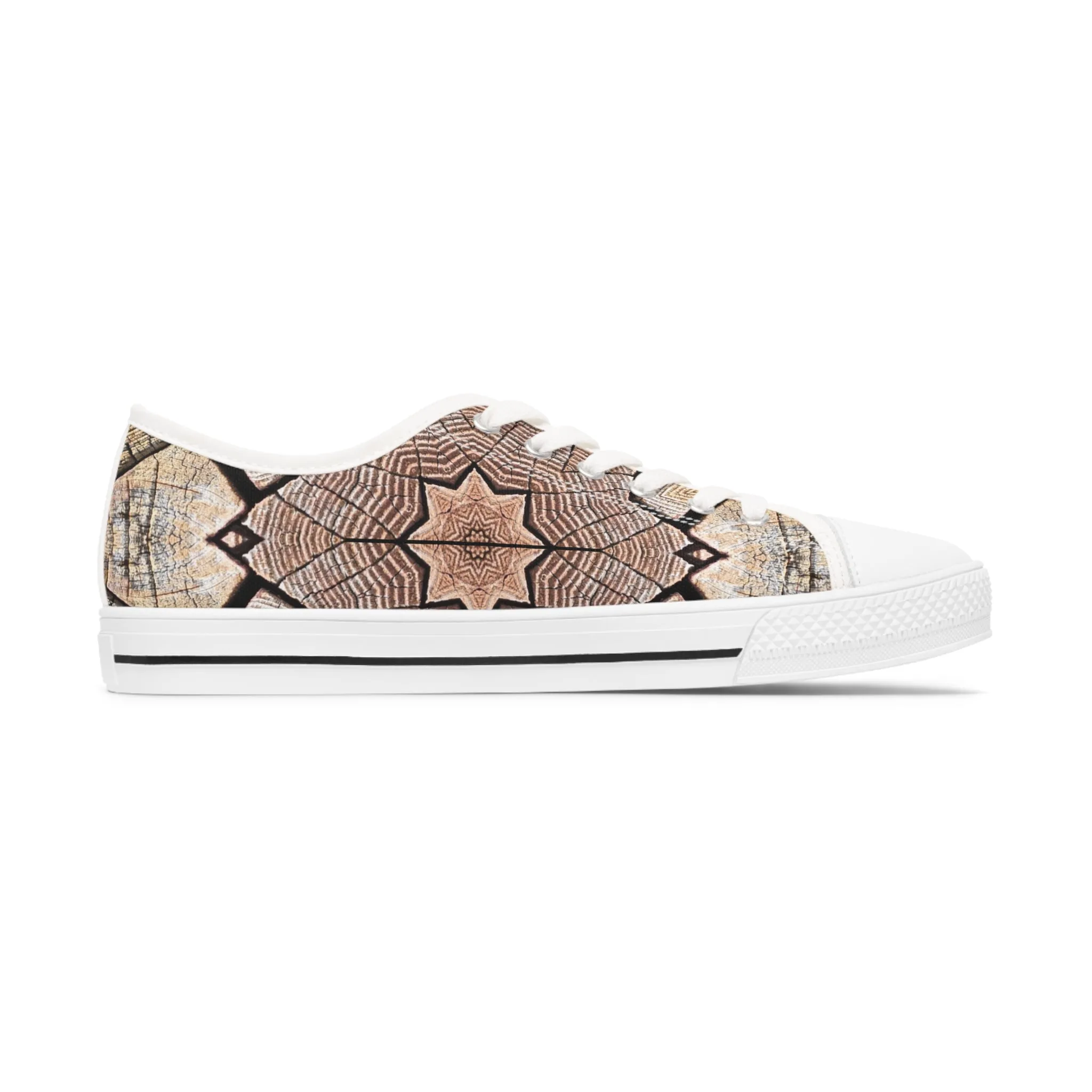 Brown Mandala - Inovax Woman's Low Top Sneakers