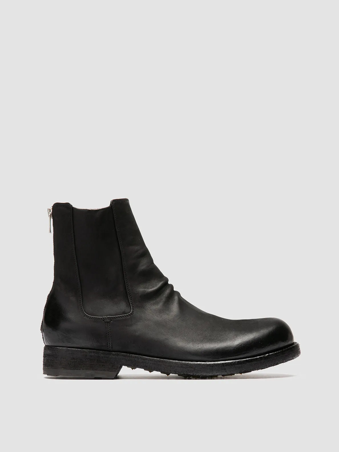 BULLA DD 104 - Black Leather Zipped Boots