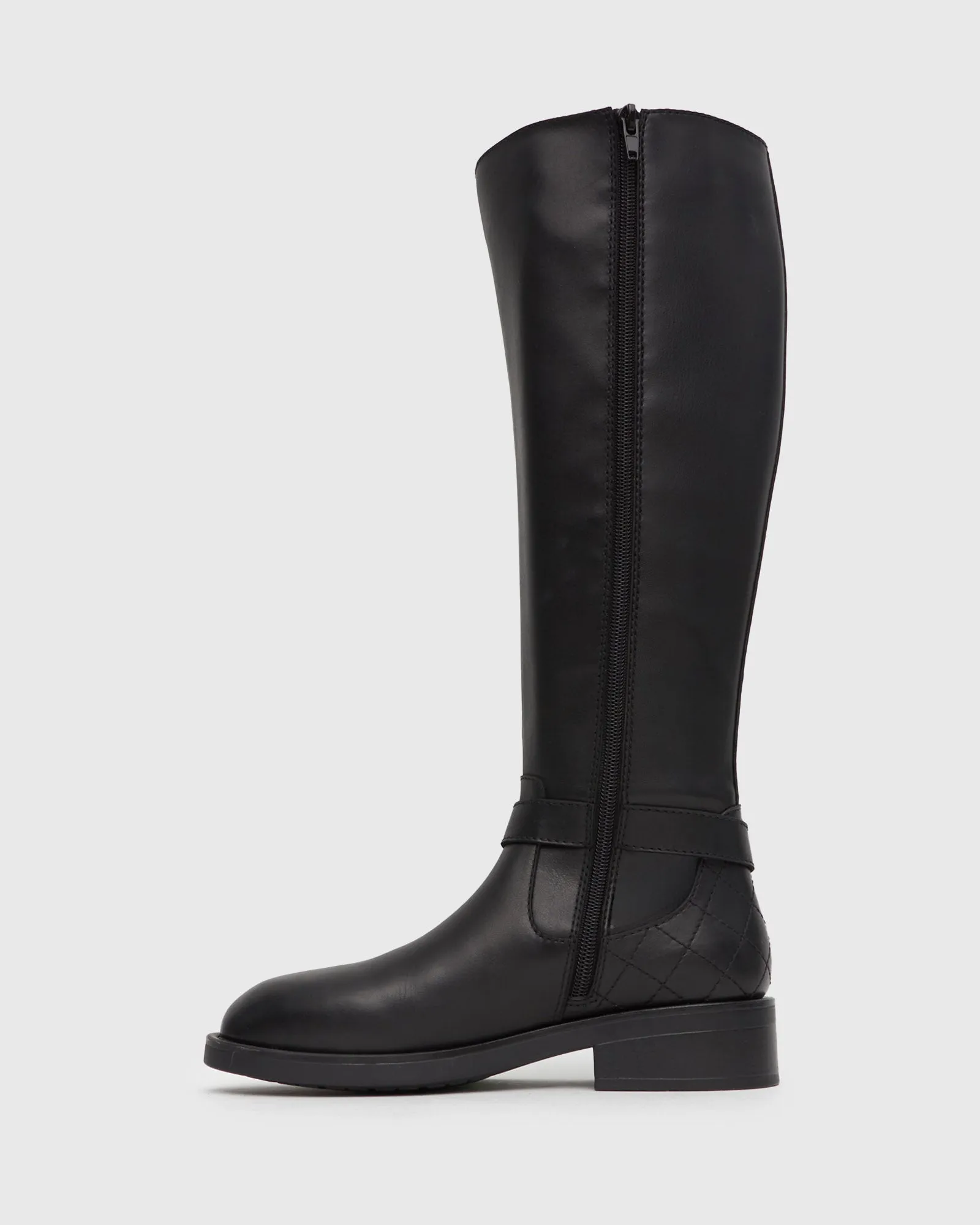 CECILIA Chunky Metal-Trim Riding Boots