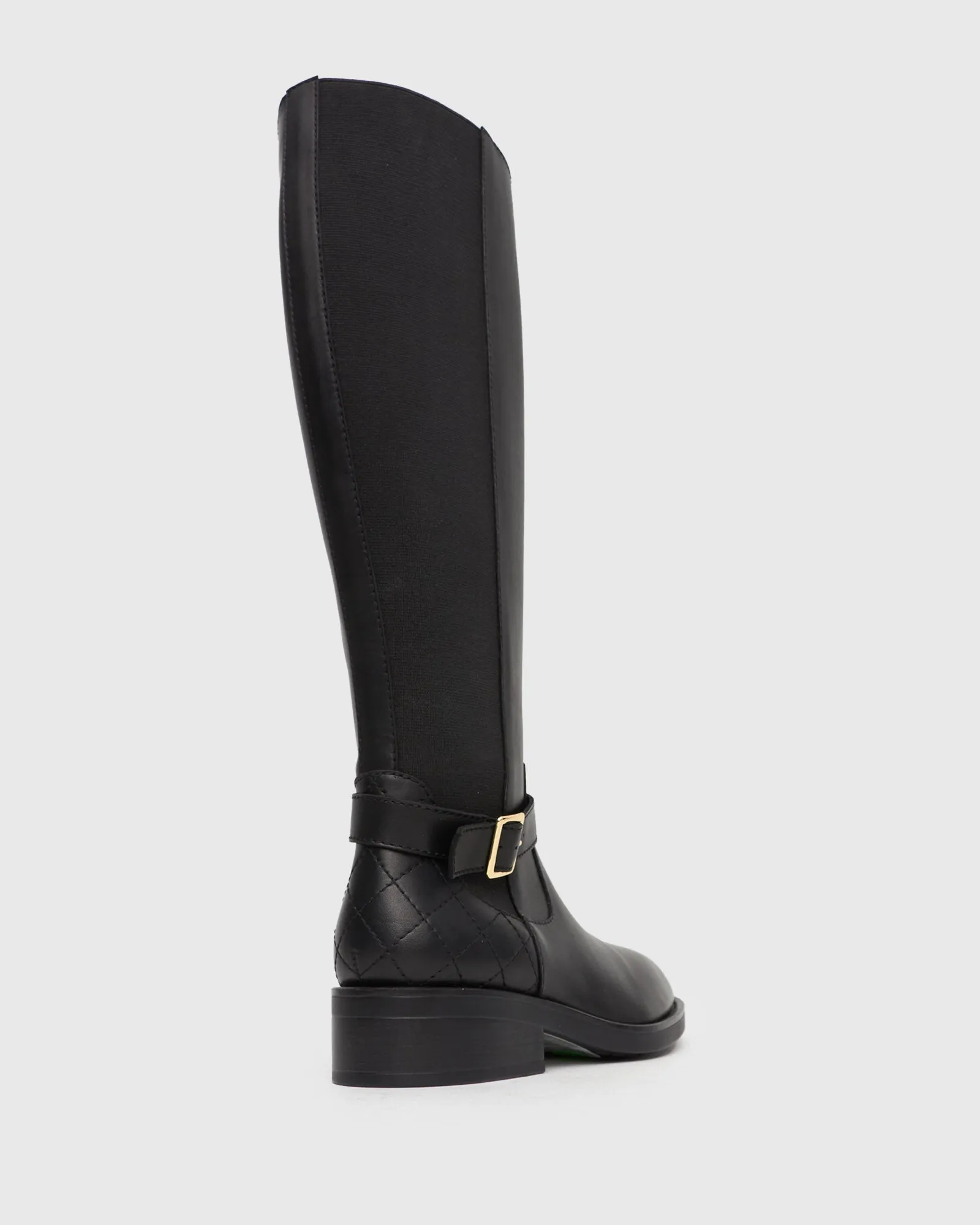 CECILIA Chunky Metal-Trim Riding Boots