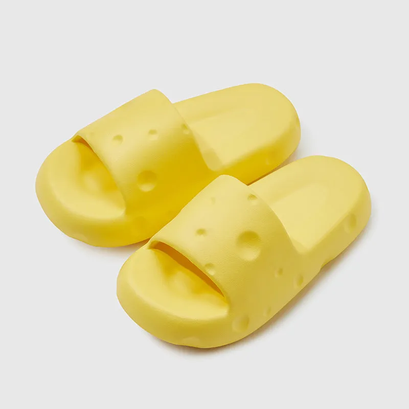 Cheese Style Slippers Cute Home Shoes For Women Soft Bathroom Slippers