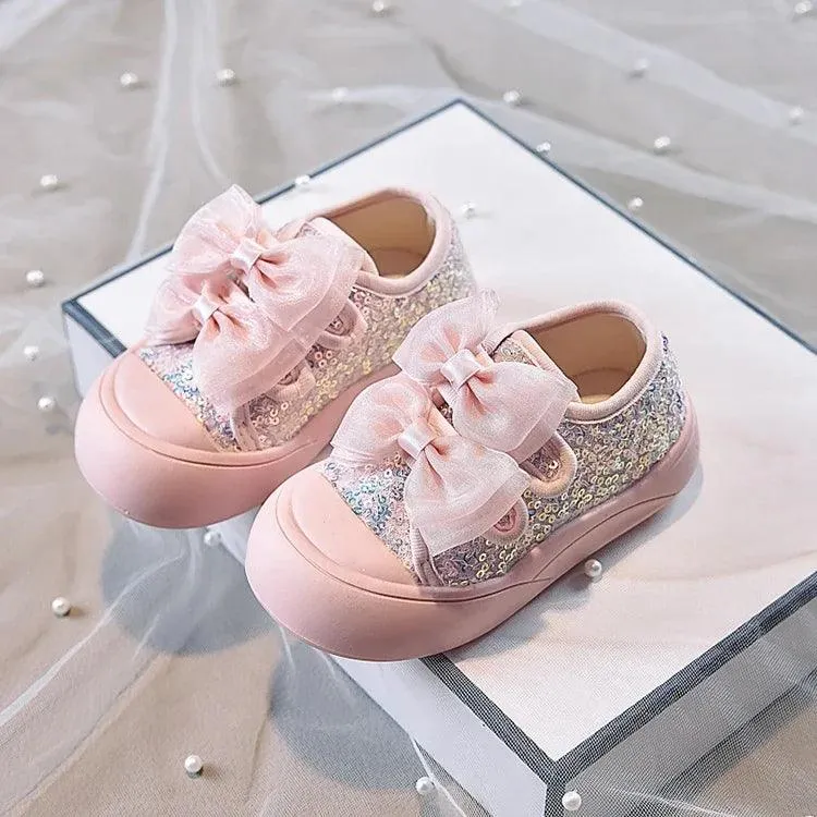 Children's Casual Shoes - Sequins Girls' Bowknot Sneakers - TSS241