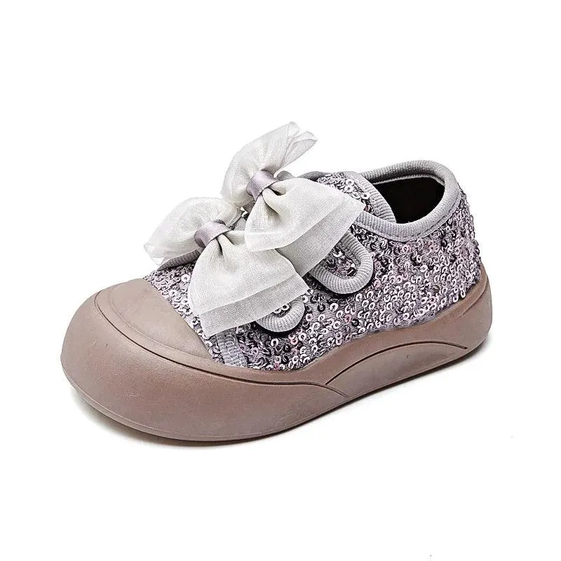 Children's Casual Shoes - Sequins Girls' Bowknot Sneakers - TSS241