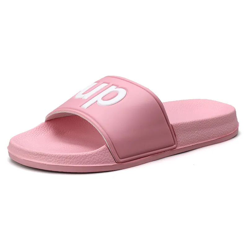 Couple Slippers Non-Slip Soft Home Bathroom Sandals Open Toe Flip Flops