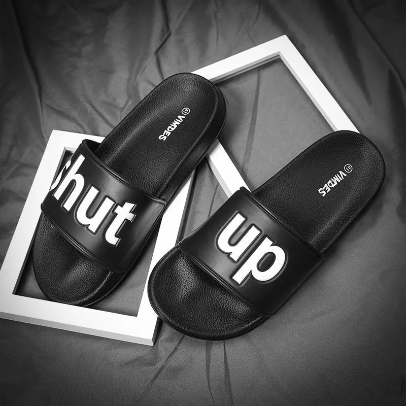 Couple Slippers Non-Slip Soft Home Bathroom Sandals Open Toe Flip Flops