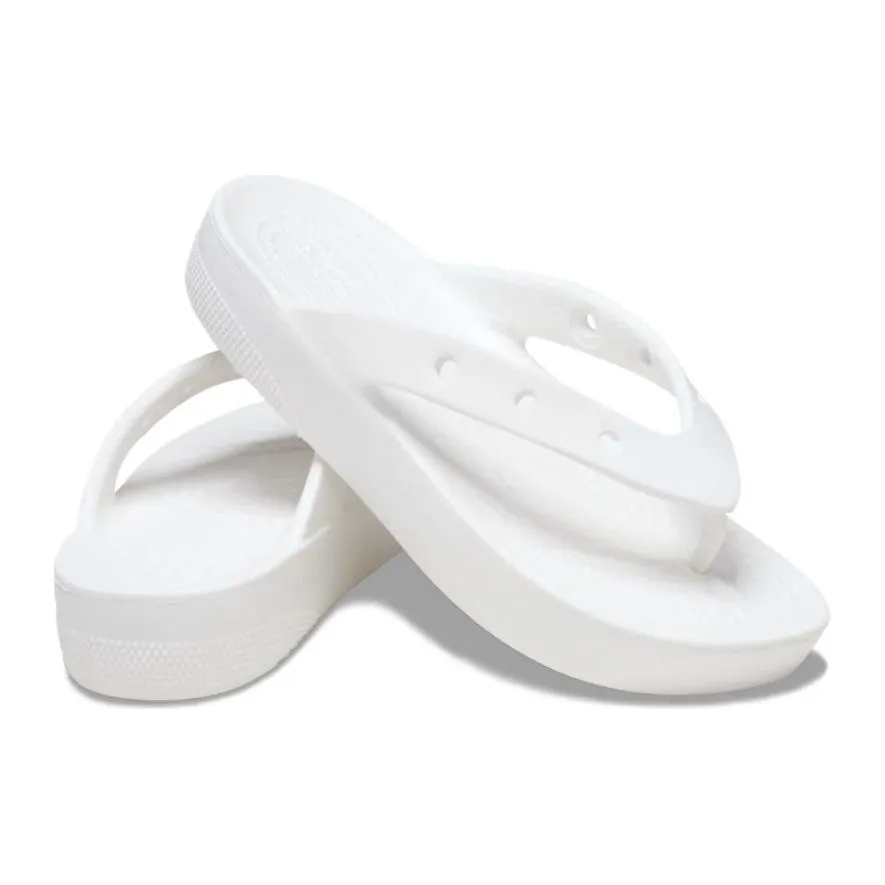 Crocs Womens Sandal Classic Platform Flip White