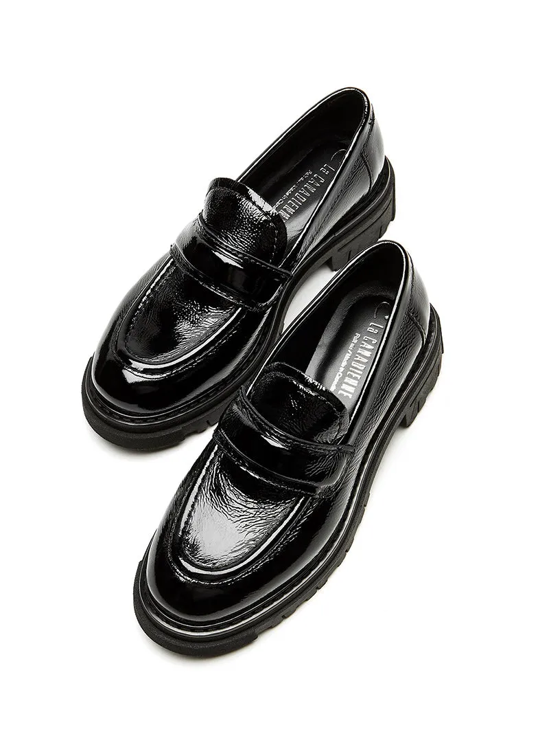 Della Crinkle Leather Loafer