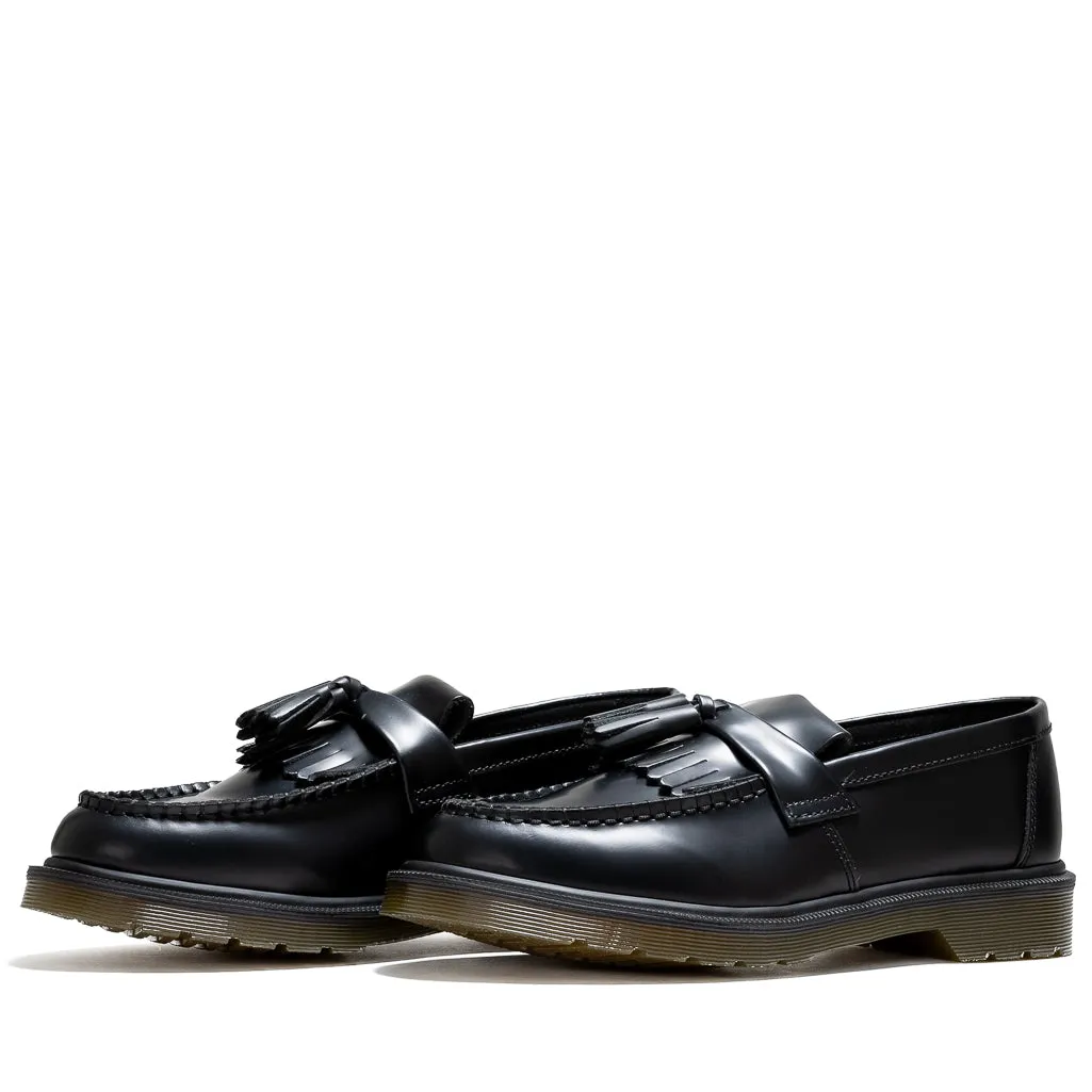 Dr. Martens Adrian Tassel Loafers - Black Polished Smooth