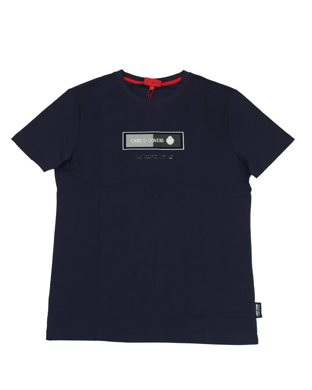 ENRICO COVERI Logo Navy T Shirt