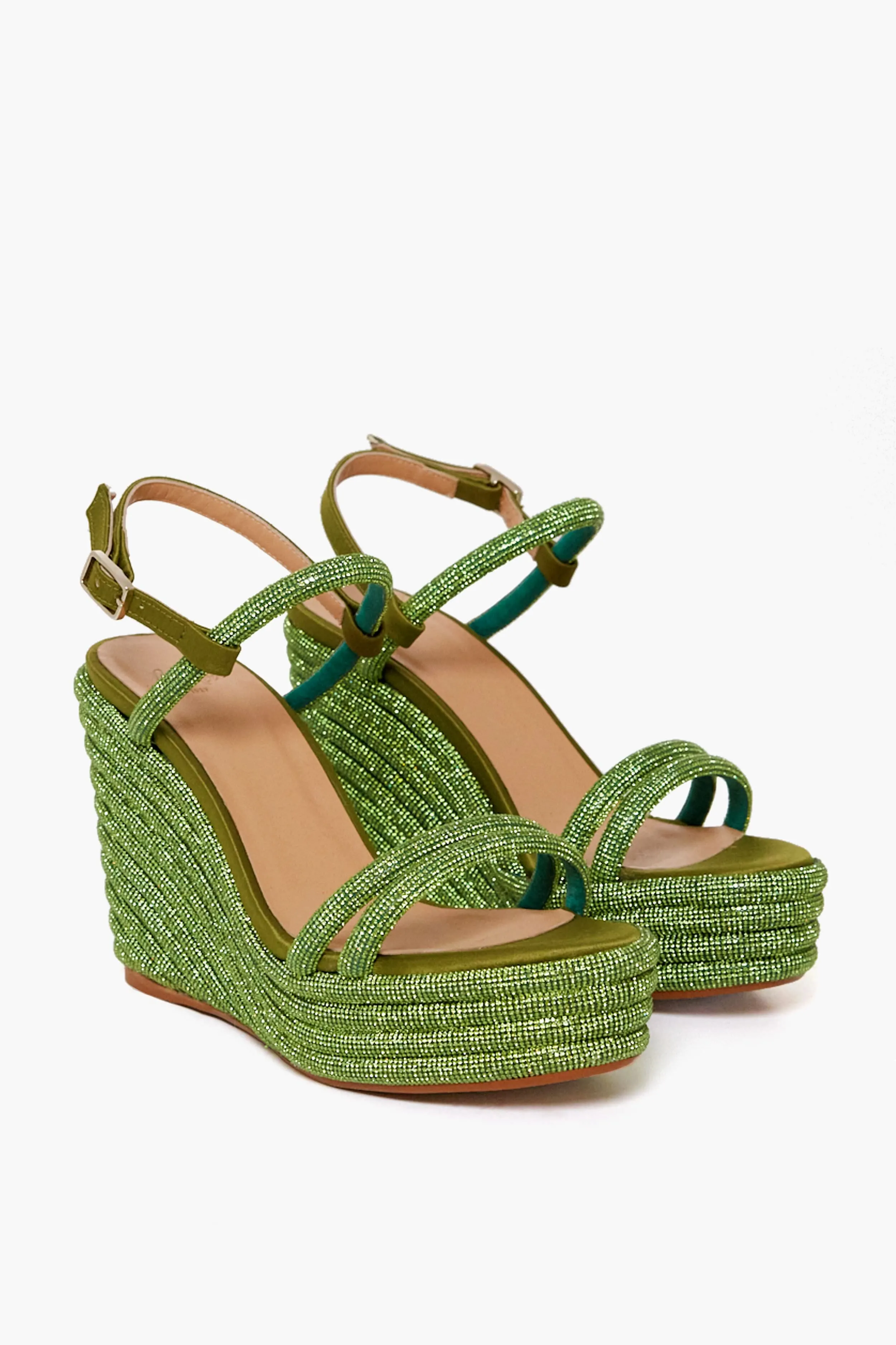 Fantasia Verde Jocana Wedge Sandals