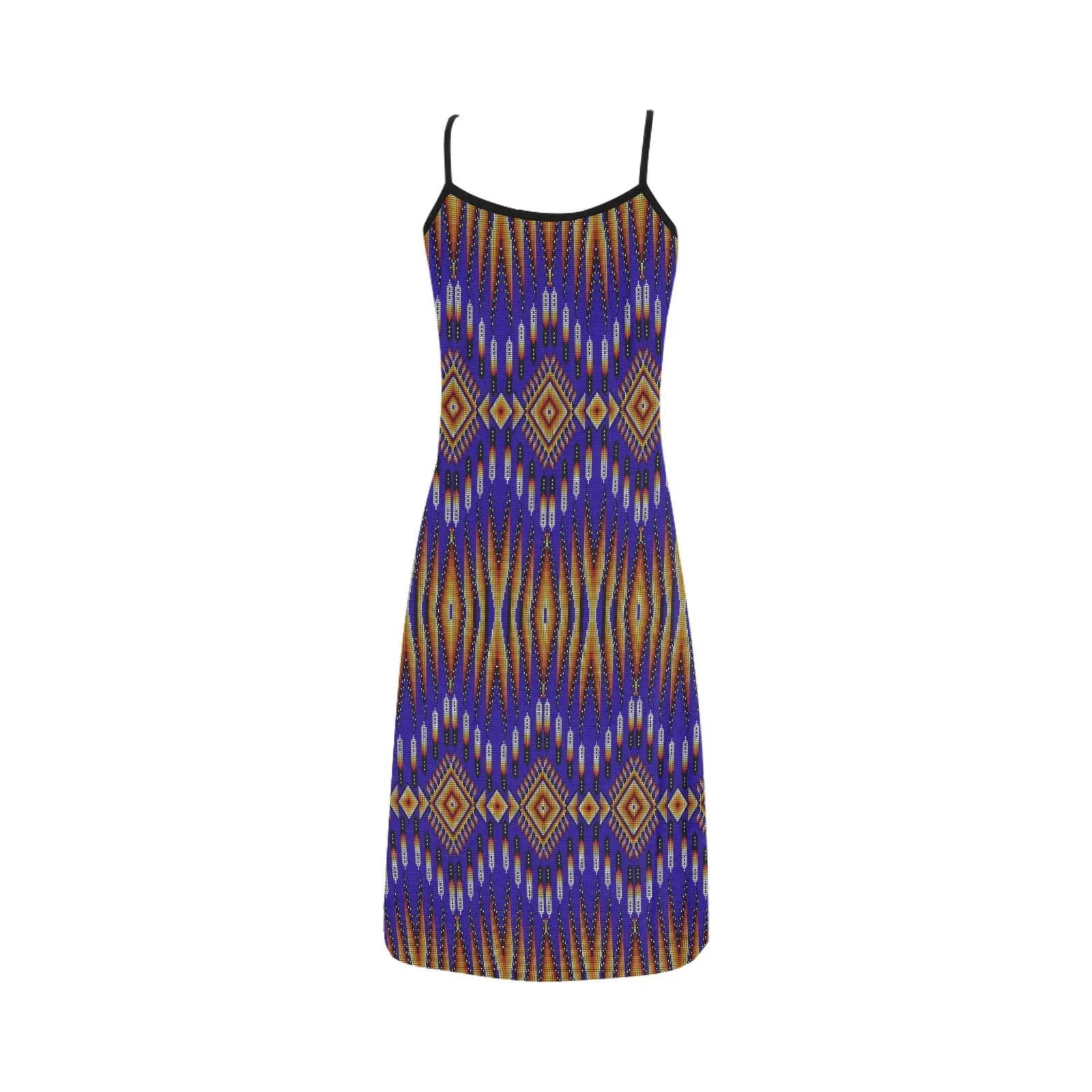 Fire Feather Blue Alcestis Slip Dress