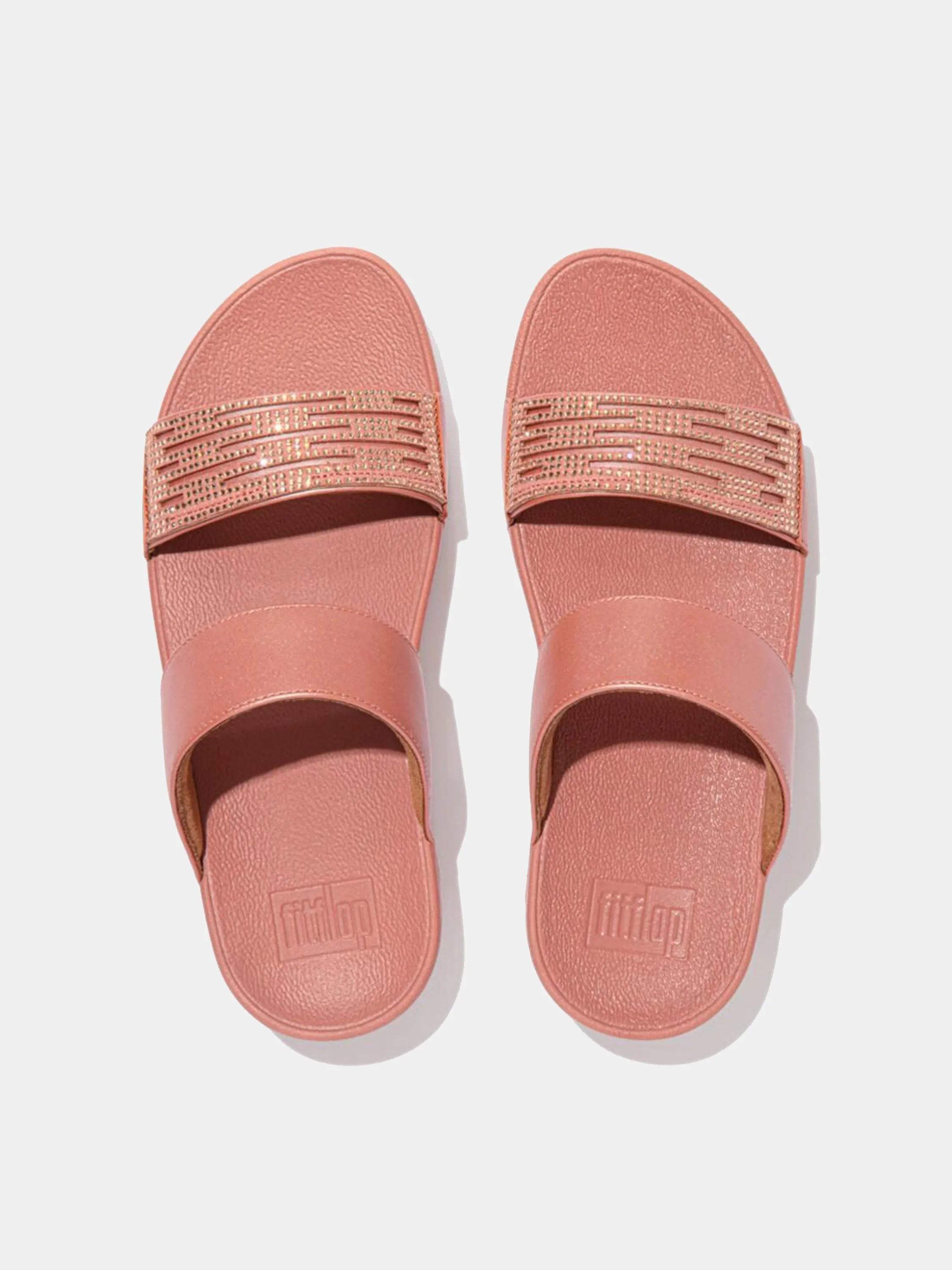 Fitflop Women's Lulu Lasercrystal Leather Slides