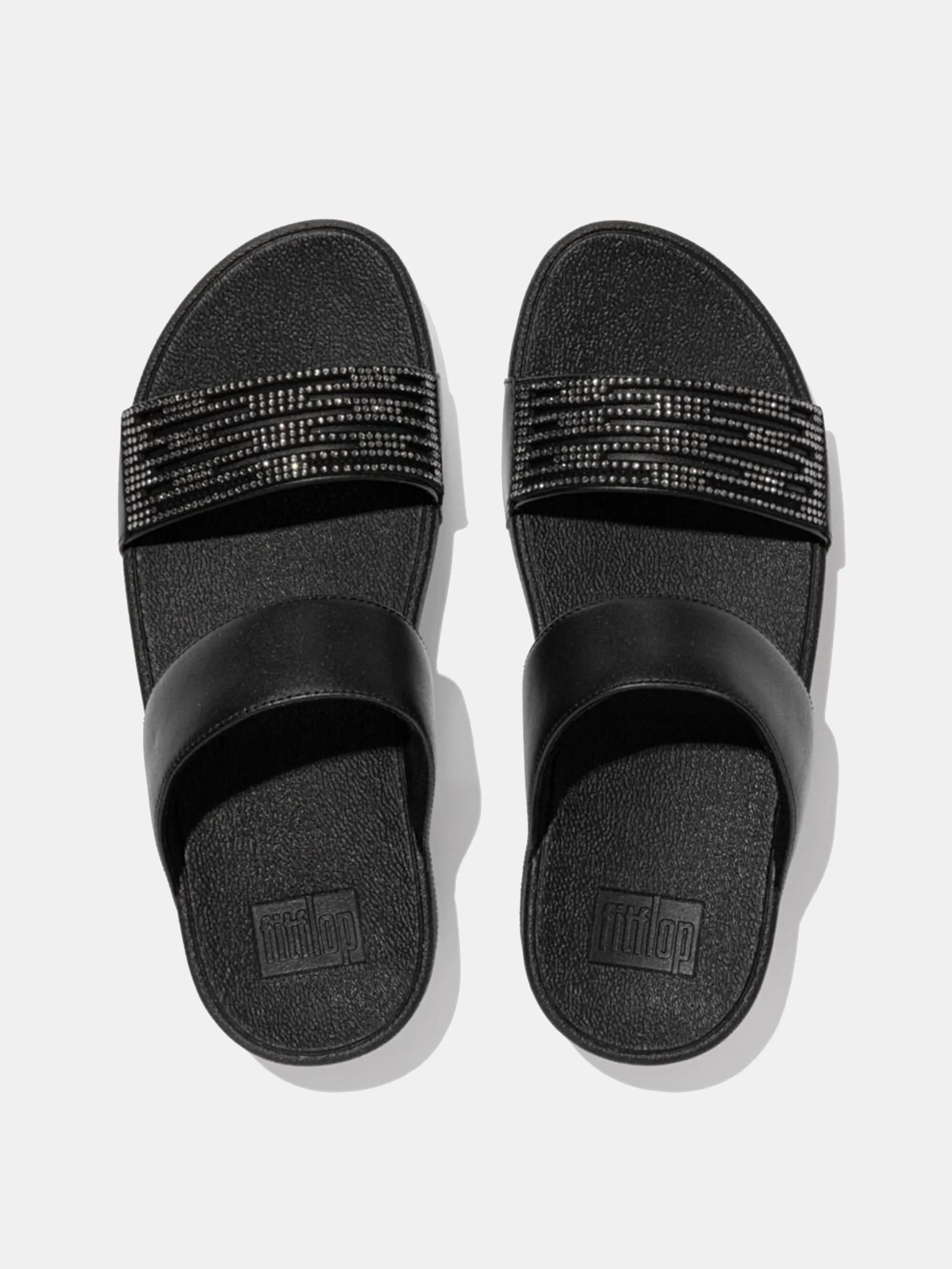 Fitflop Women's Lulu Lasercrystal Leather Slides