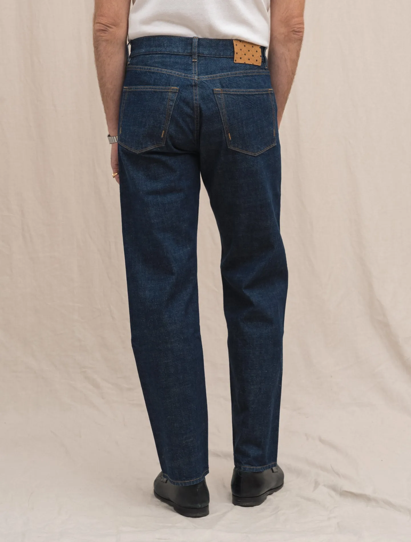 Five Pocket Wide Fit Denim Rinsed