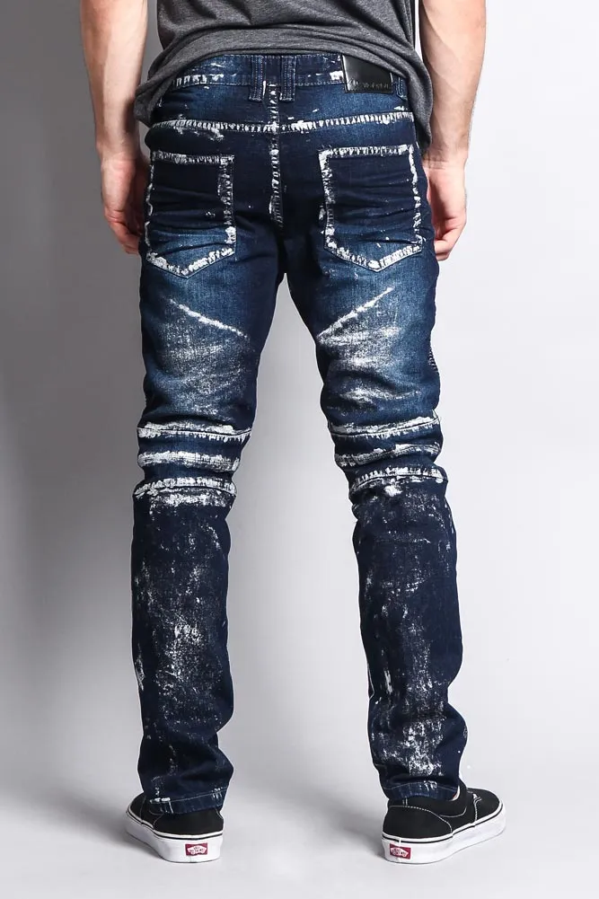 Foil Edge Biker Denim Jeans