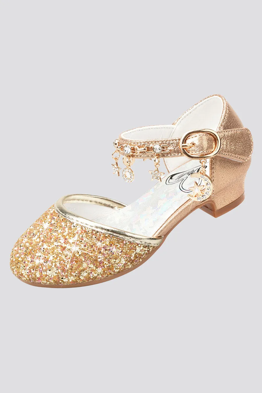 Girls Sparkly Princess Sequin Sandals