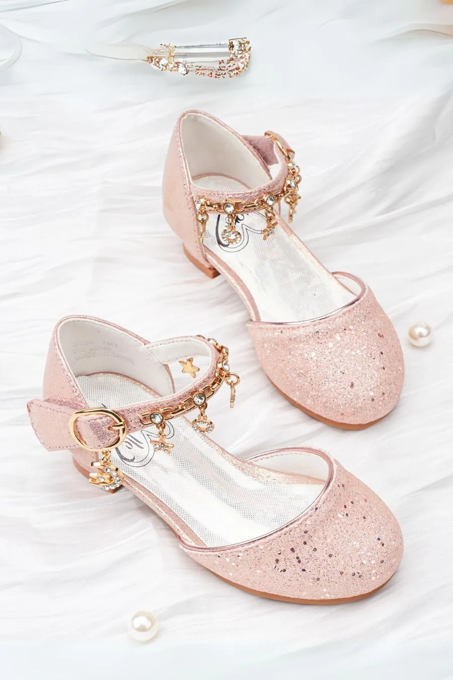 Girls Sparkly Princess Sequin Sandals