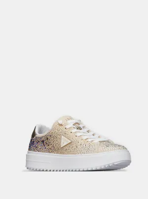 Gold Denesa Low-Top Sneakers