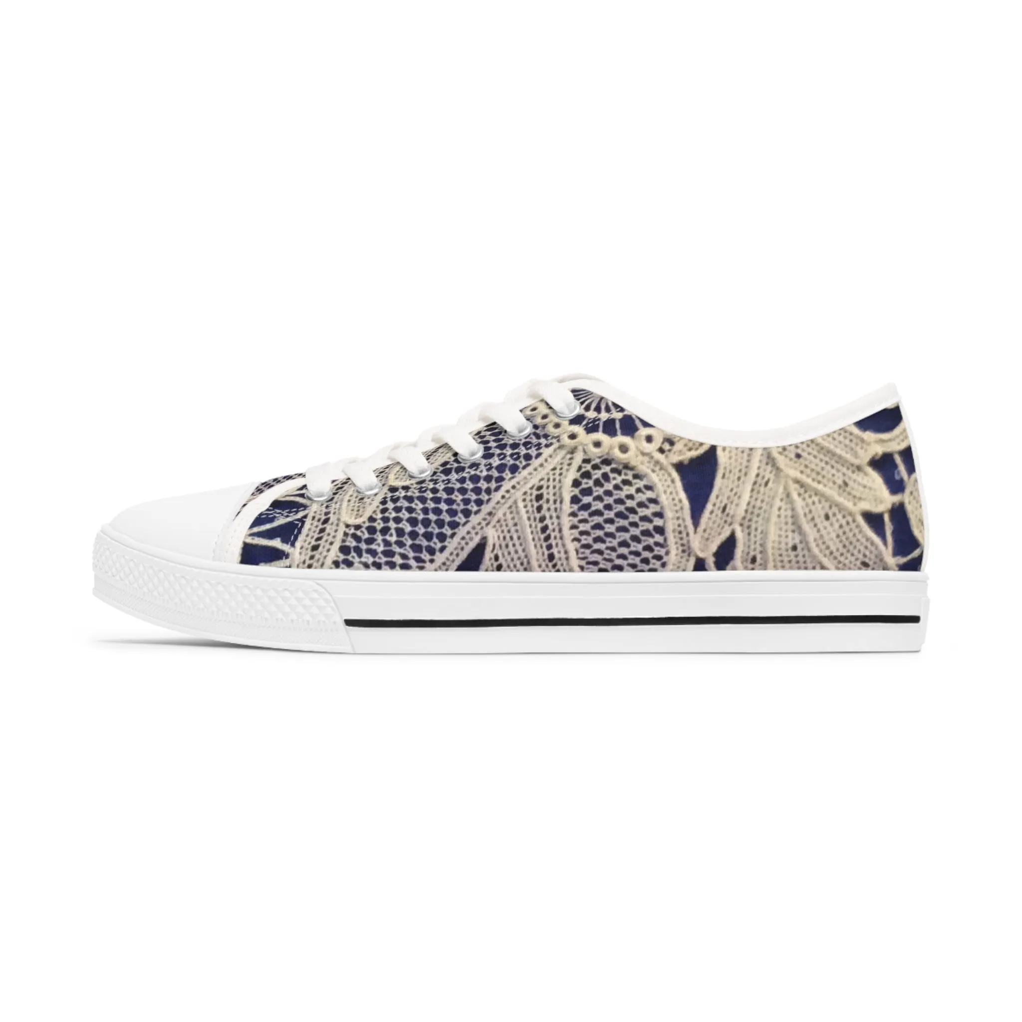 Golden and Blue - Inovax Woman's Low Top Sneakers