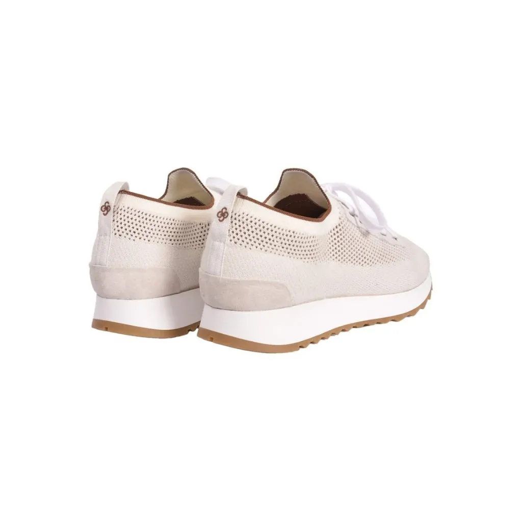 GRAN SASSO Knit Sneakers WHITE